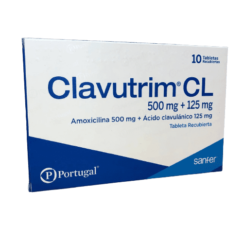 CLAVUTRIM CL AMOXICILINA ACIDO CLAVULANICO 500-125MG TAB X 10